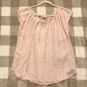 Lauren Conrad Polka Dot Blouse with Bow